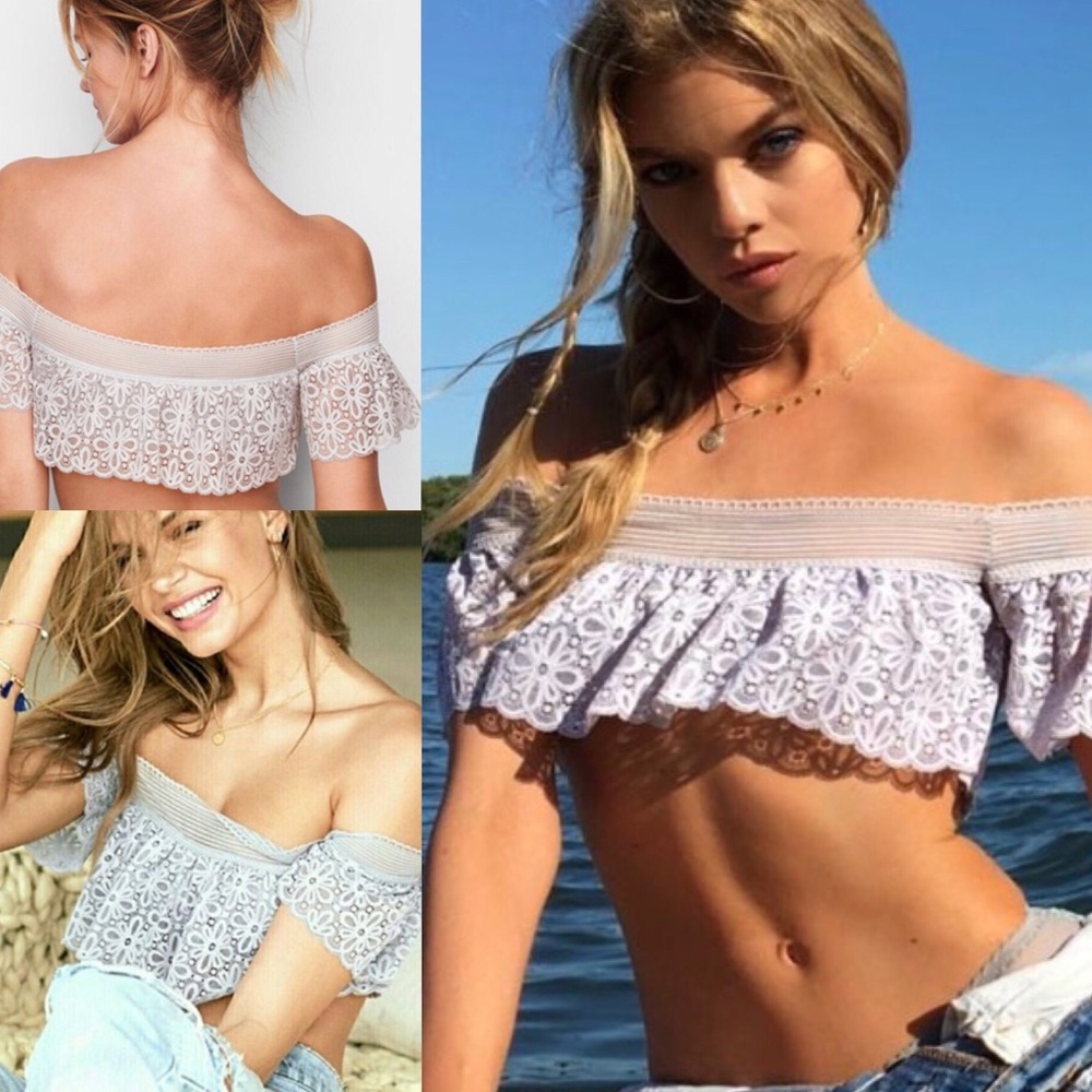 NWT Victoria’s Secret lace off shoulders bra xs